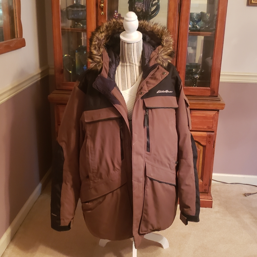 COPY - Eddie Bauer Polar Parka Jacket Coat Mens XXL Fur Trim